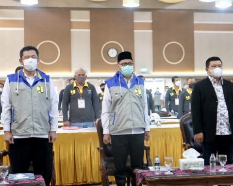 Wakil Wali Kota Depok saat menghadiri acara pelatihan tenaga terampil konstruksi