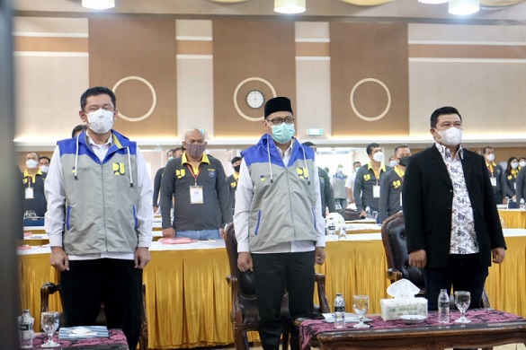 Wakil Wali Kota Depok saat menghadiri acara pelatihan tenaga terampil konstruksi