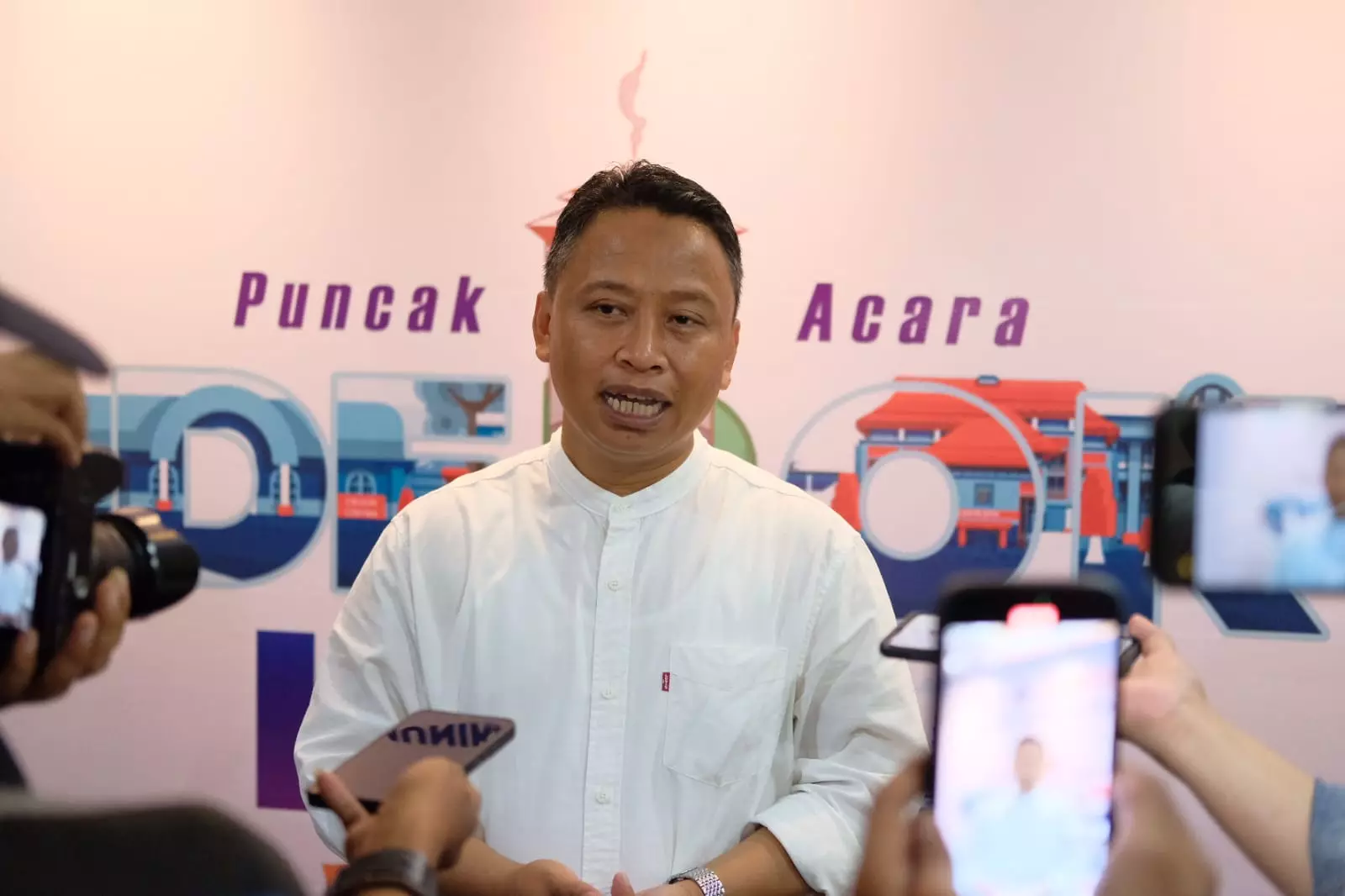 Sekda Depok, Supian Suri usai membuka kegiatan DepICTA. (Istimewa)