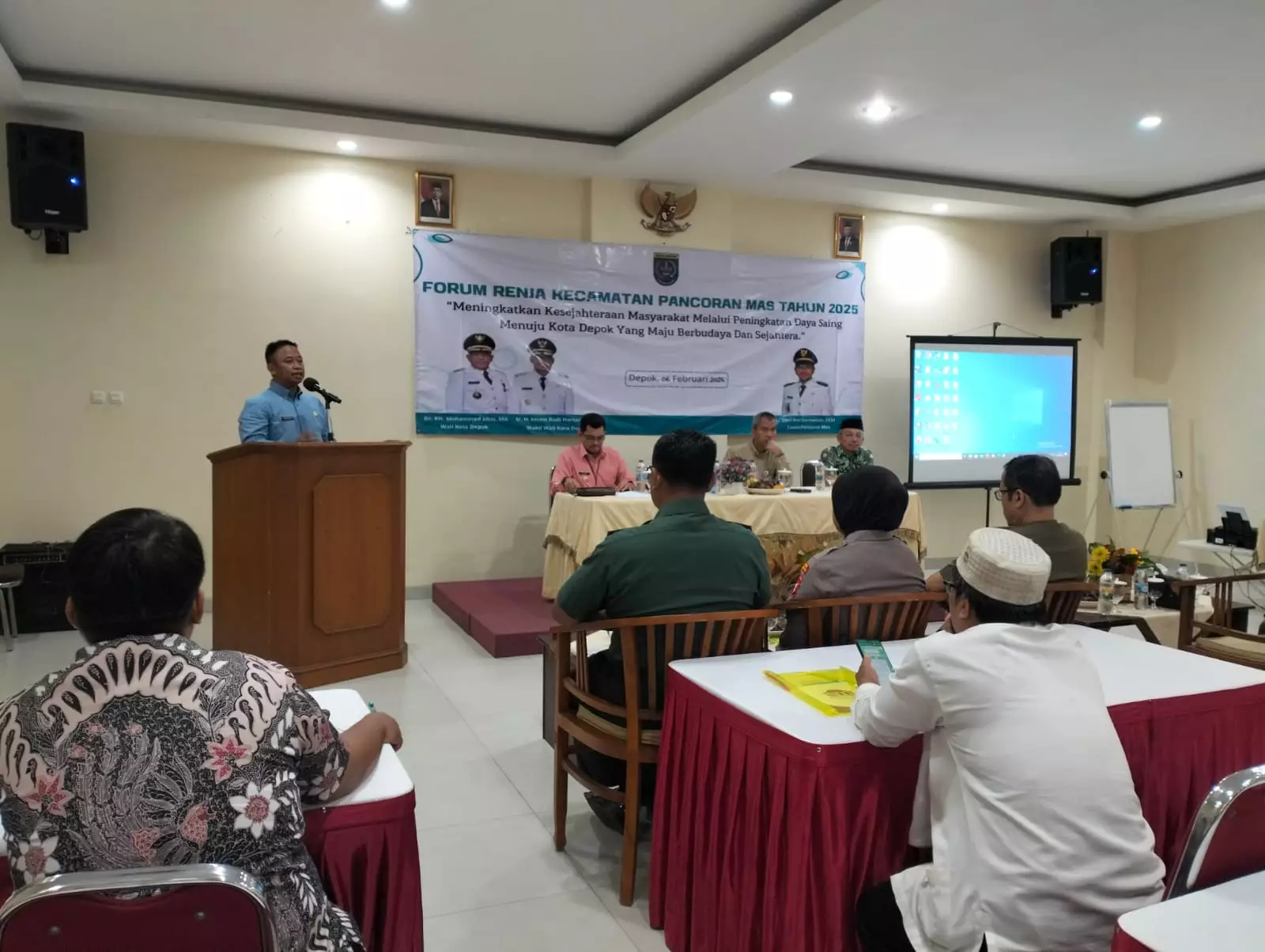 Sekda Depok Supian Suri membuka kegiatan forum renja. (istimewa)