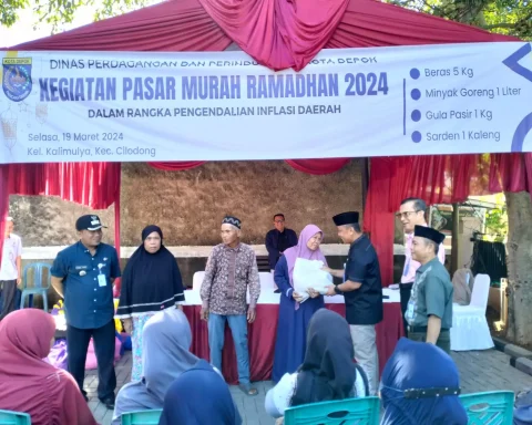 Pemkot Depok menggelar pangan murah di kawasan Cilodong. (istimewa)